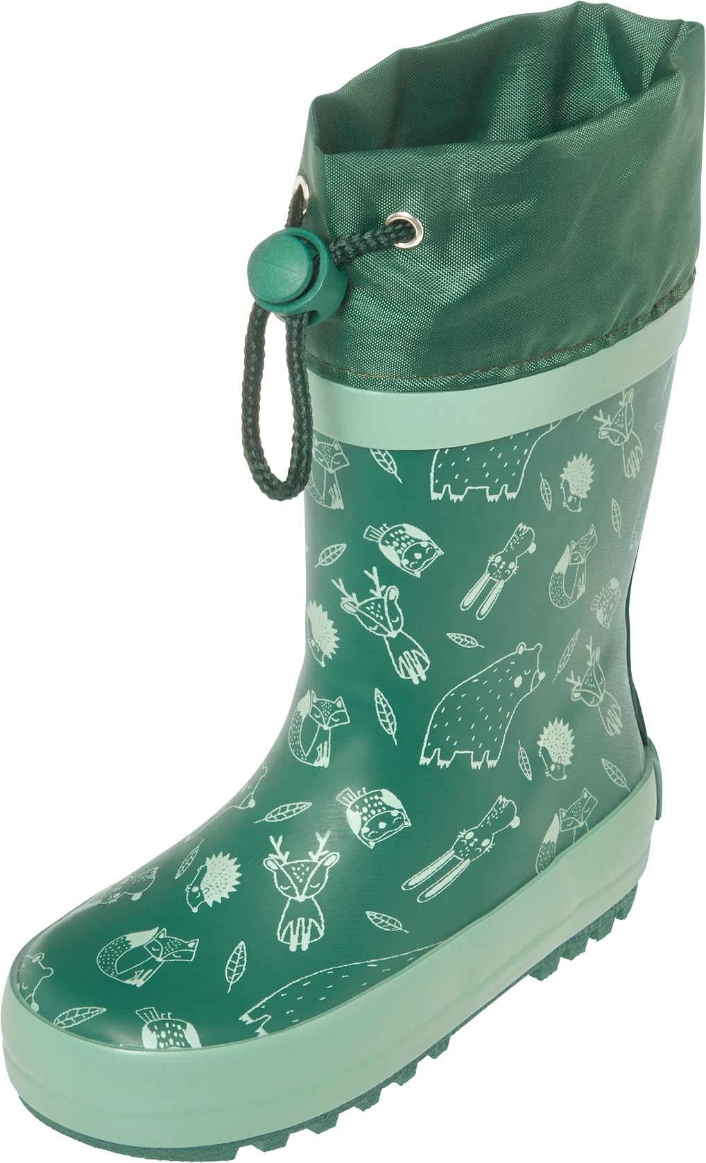 Playshoes Rain Boots, Wellington Boots, Petrol Forest Animals, 31 EU