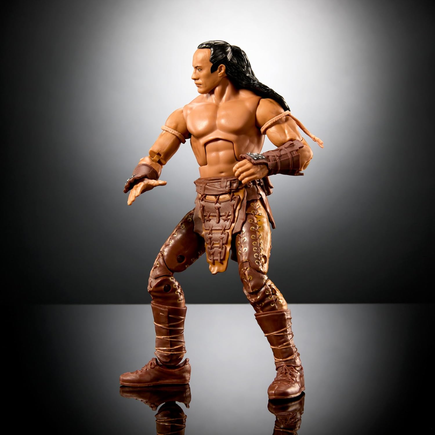 Mattel WWE Elite Action Figure & Accessories, 6-inch Collectible The Rock as the Scorpion King with 25 Articulation Points & Swappable Hands