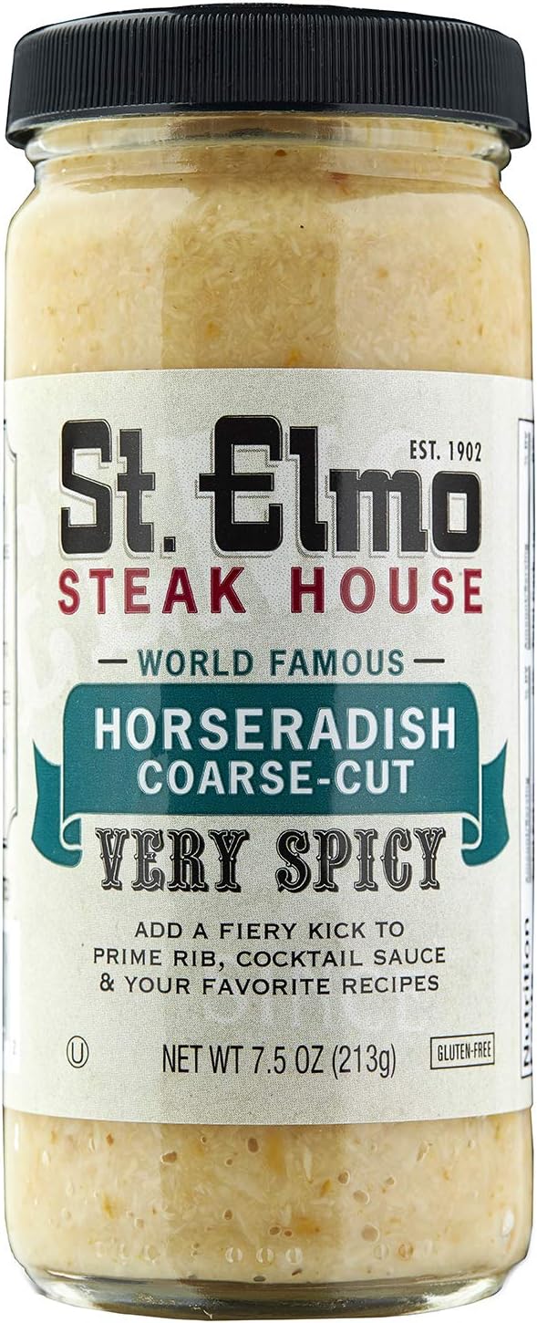 St. Elmo Steak House Coarse-Cut Horseradish, Great with Steaks and Other Meats
