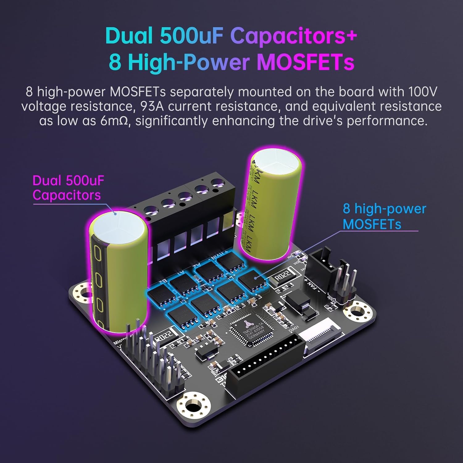 BIGTREETECH TMC5160T Plus V1.0 Driver motore passo-passo 8V-60V StepStick SPI pressione silenziosa ad alta velocità per Marlin/Klipper/RRF Firmware Manta M8P V2.0/V1.0, Octopus Pro scheda di controllo