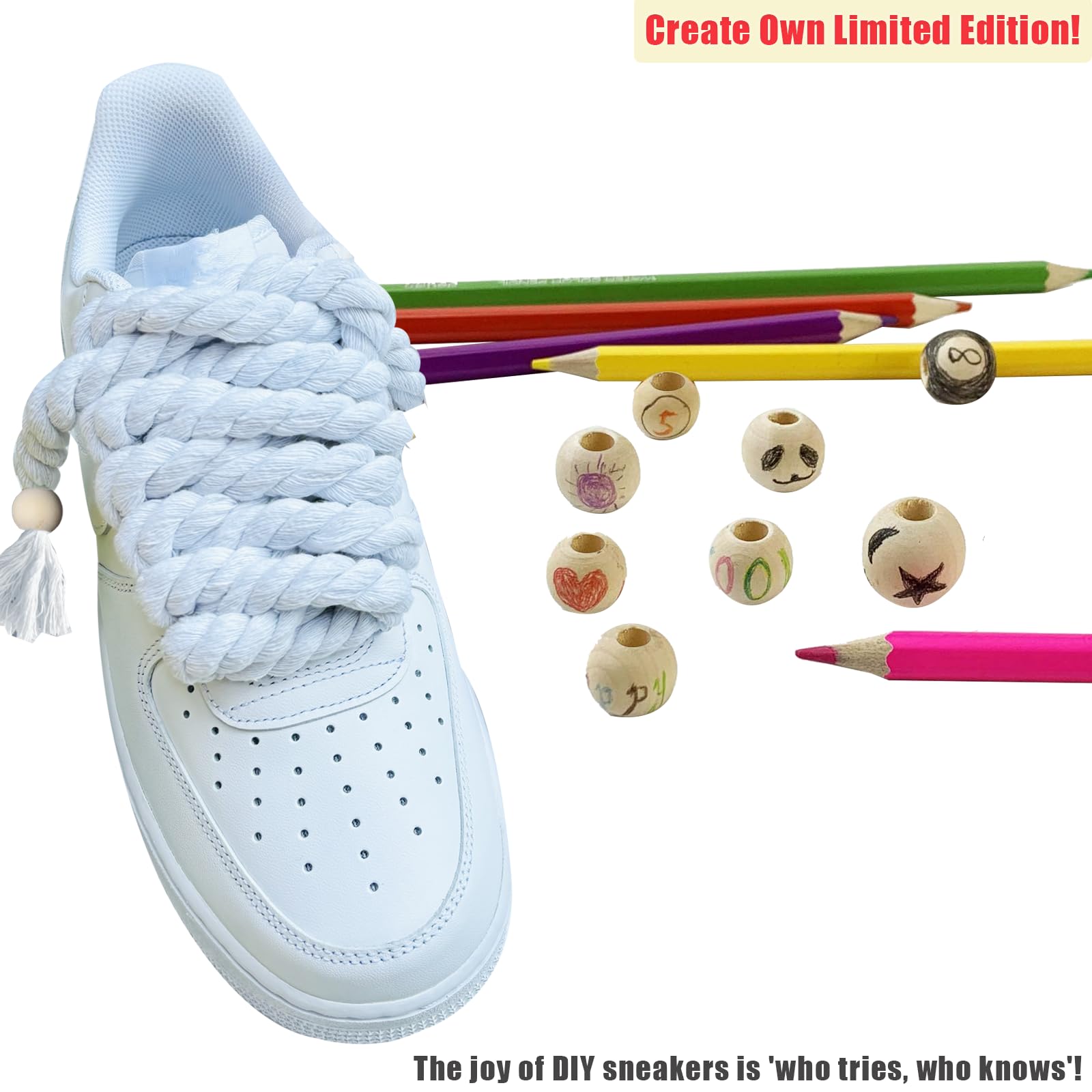 Snapklik.com : Lopau Thick Rope Shoe Laces For Air Force 1, Chunky Fat ...