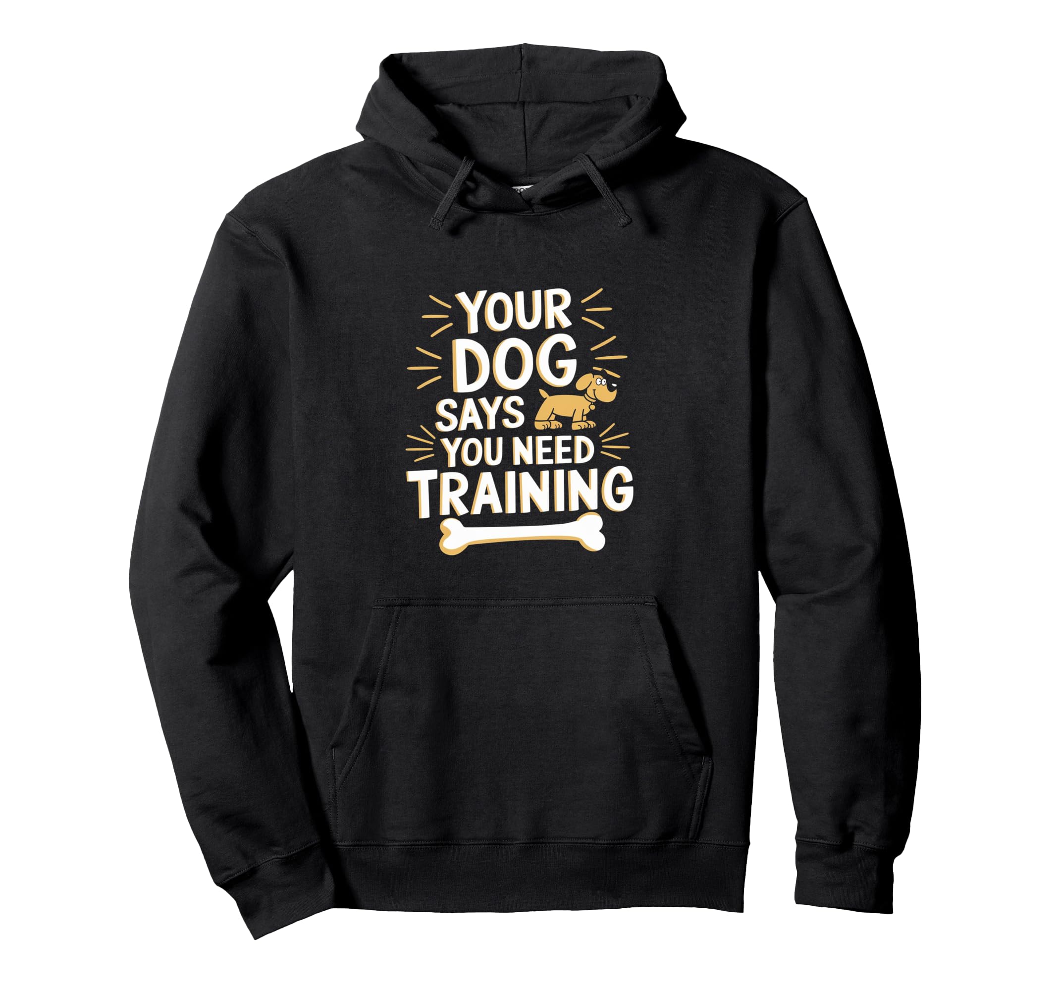 Dog Training Pullover Hoodie, Black, S