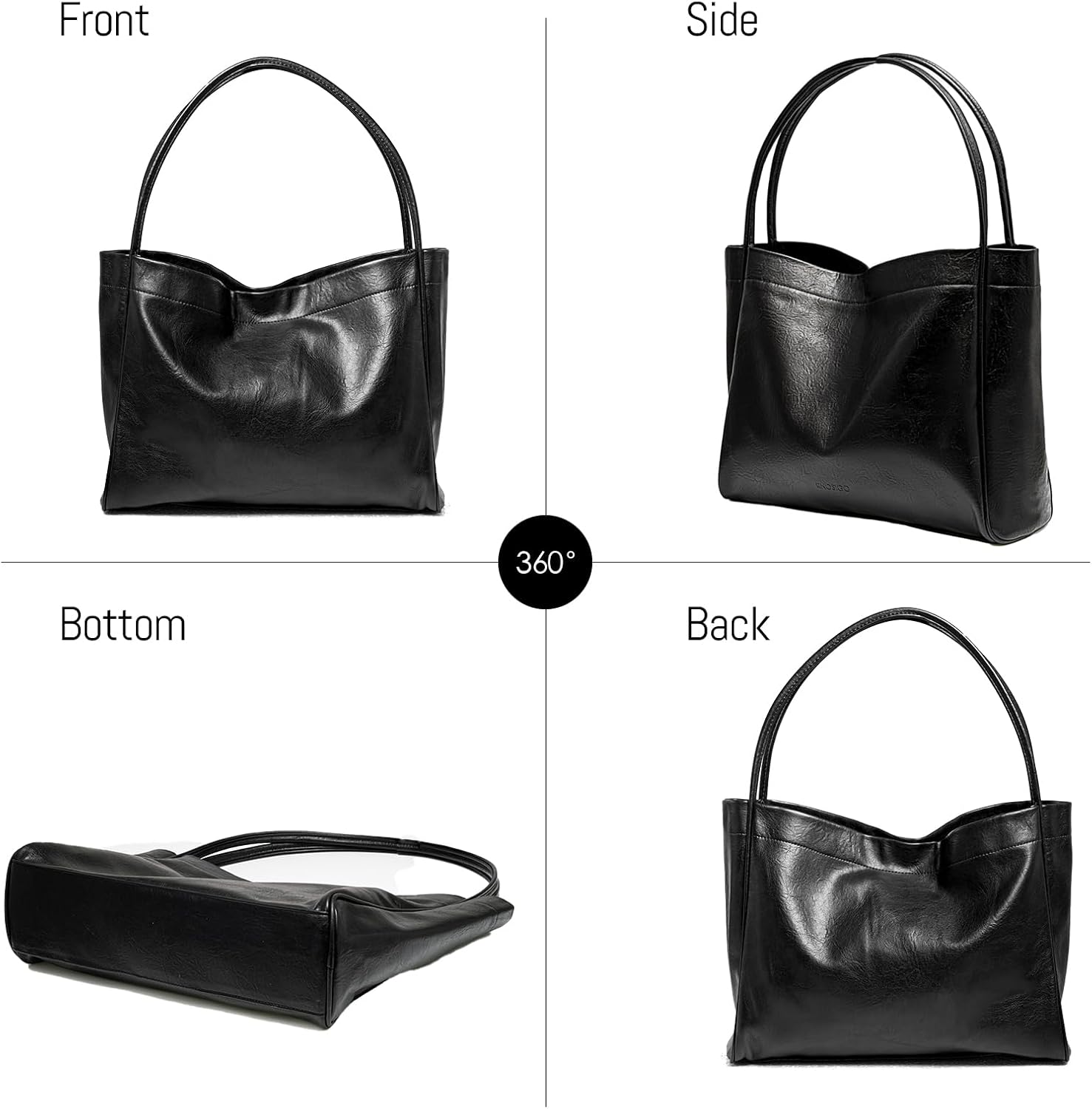 Tote Bag for Women Work Shoulder Bag Durable Vegan Leather Handbag Purse for Everyday Weekend Travel - Image 6