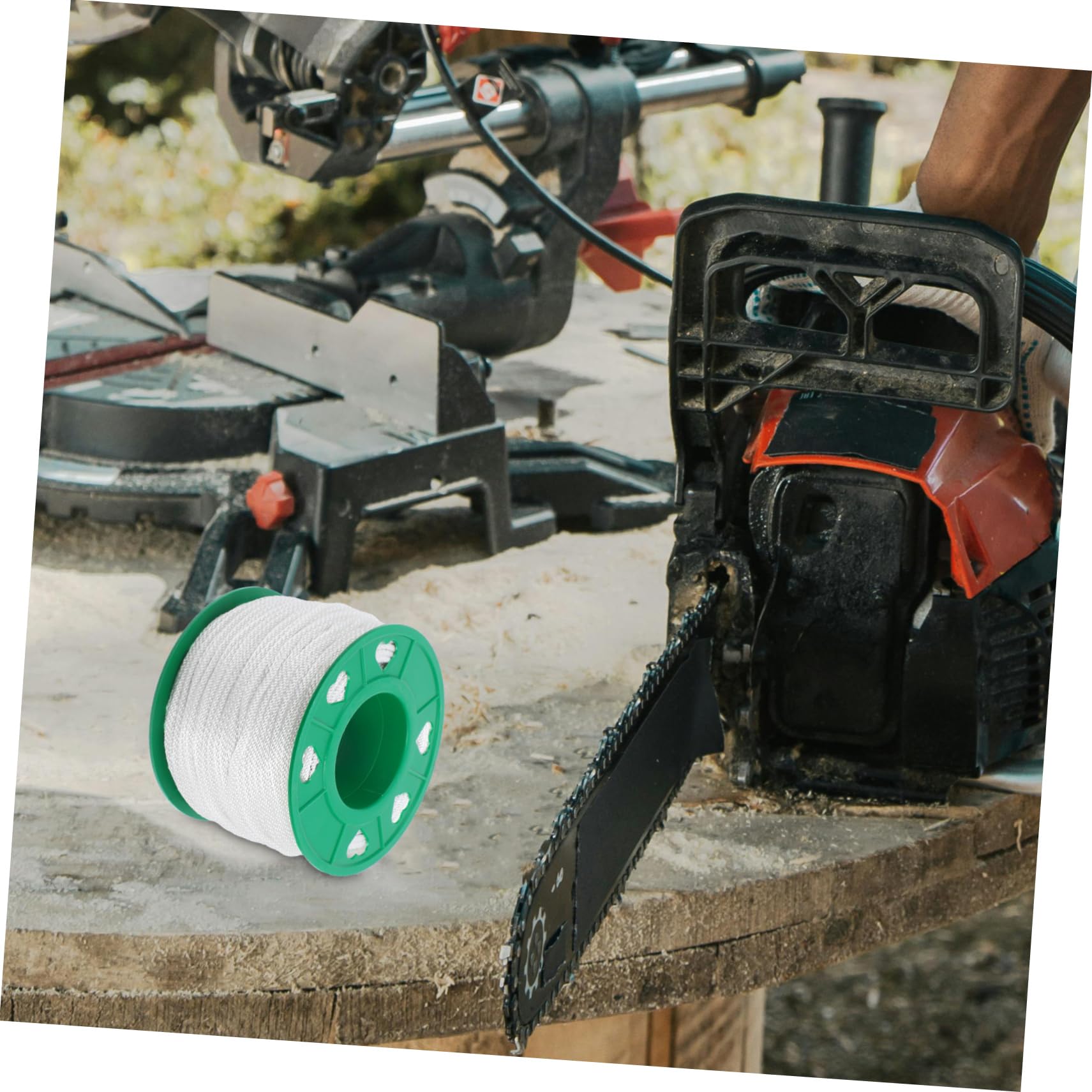 Toyvian 1 Rollo Cuerda De Arranque Reemplazo del Cordón Inicio Cuerda para Cortacésped Comenzar Cordón De Tracción para Cortacésped Motosierra Tirar del Cable Nylon Green