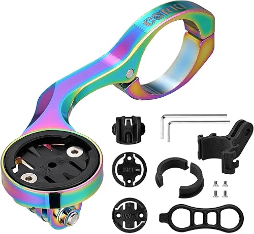 Miniatura 8 de corki Cycles Out Soporte de bicicleta extendido para bicicleta delantero compatible con Garmin Wahoo Bryton Cateye Bike Computer Compatible con