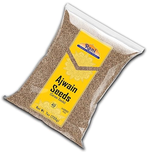 Miniatura 9 de Rani Ajwain Seeds (Carom Bishops Weed) Especia entera 7 oz (200 g)  Todo natural, vegano, apto para gluten, sin OMG, origen indio