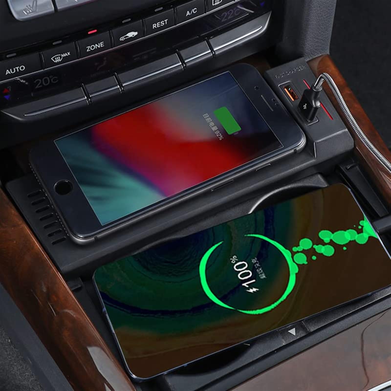 Bezprzewodowa ładowarka QI do telefonu samochodowego 15 W, dla mercedes-benz, klasa E W212 E260 E300 2010-2015 modernizacja wnętrza bezprzewodowy panel ładowania Samochodowa płyta ładująca