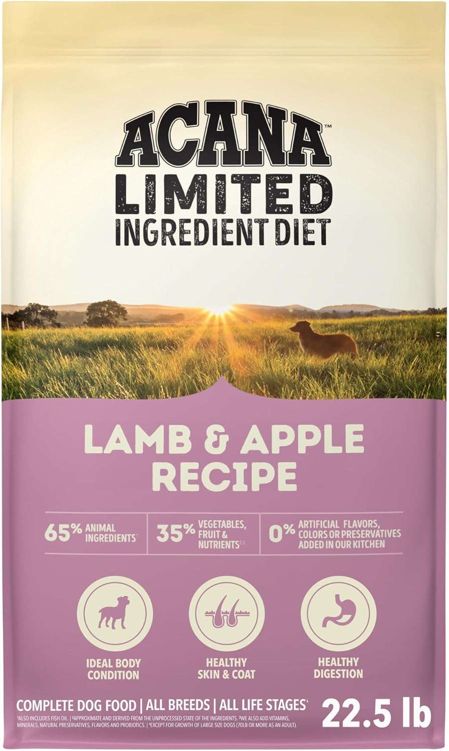 ACANA Singles Limited Ingredient Lamb & Apple dry dog food, 22.5 lb bag