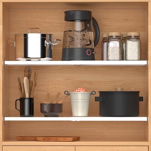 Miniatura 4 de Estantes organizadores de armario, estantes de tensión prescindibles, estante de almacenamiento, estante de almacenamiento de metal resistente,