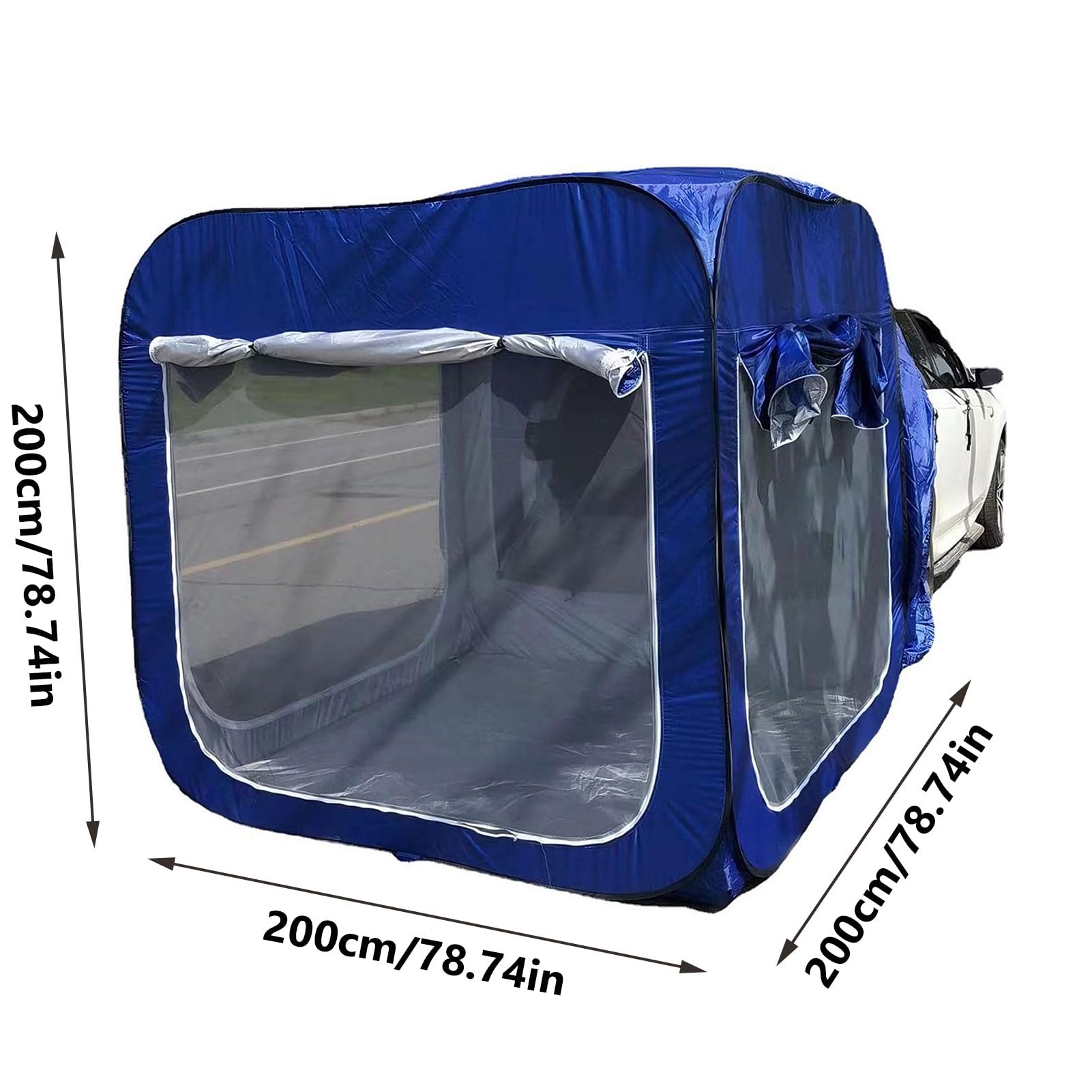 Tienda de Campaña para Coche, Toldo Caravana Coche Furgoneta Camper de Furgoneta, Coche, Camping, SUV, Tienda de Campaña for Maletero, 3-4 Personas, Universal, Impermeable