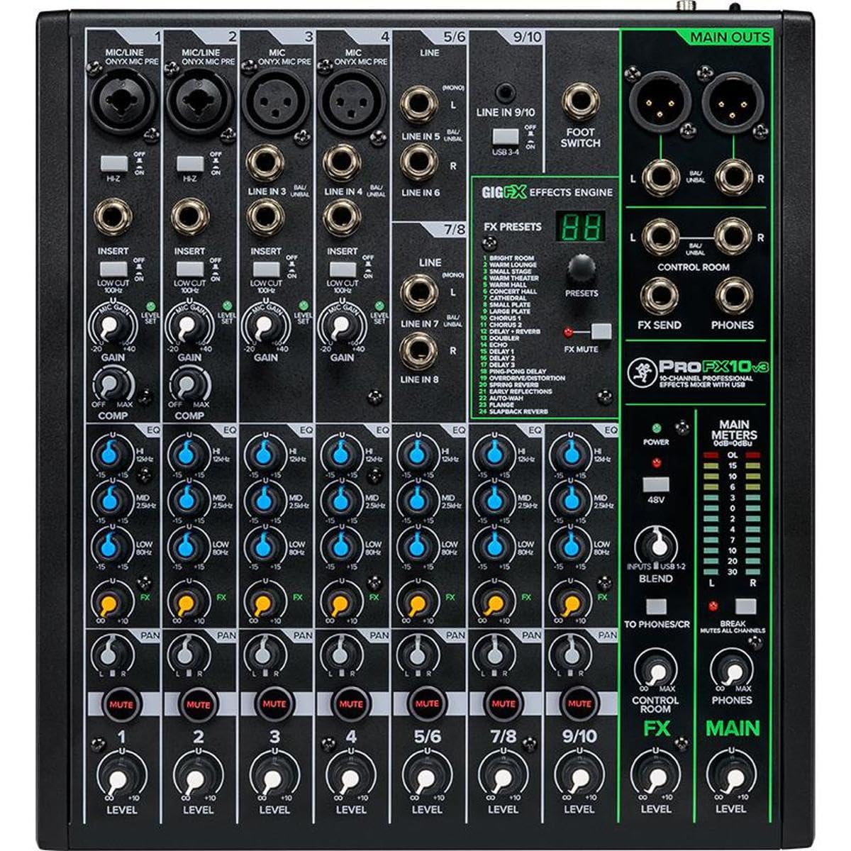 Amazon.com: Mackie ProFX10v3 10-Channel Professional Analog Mixer