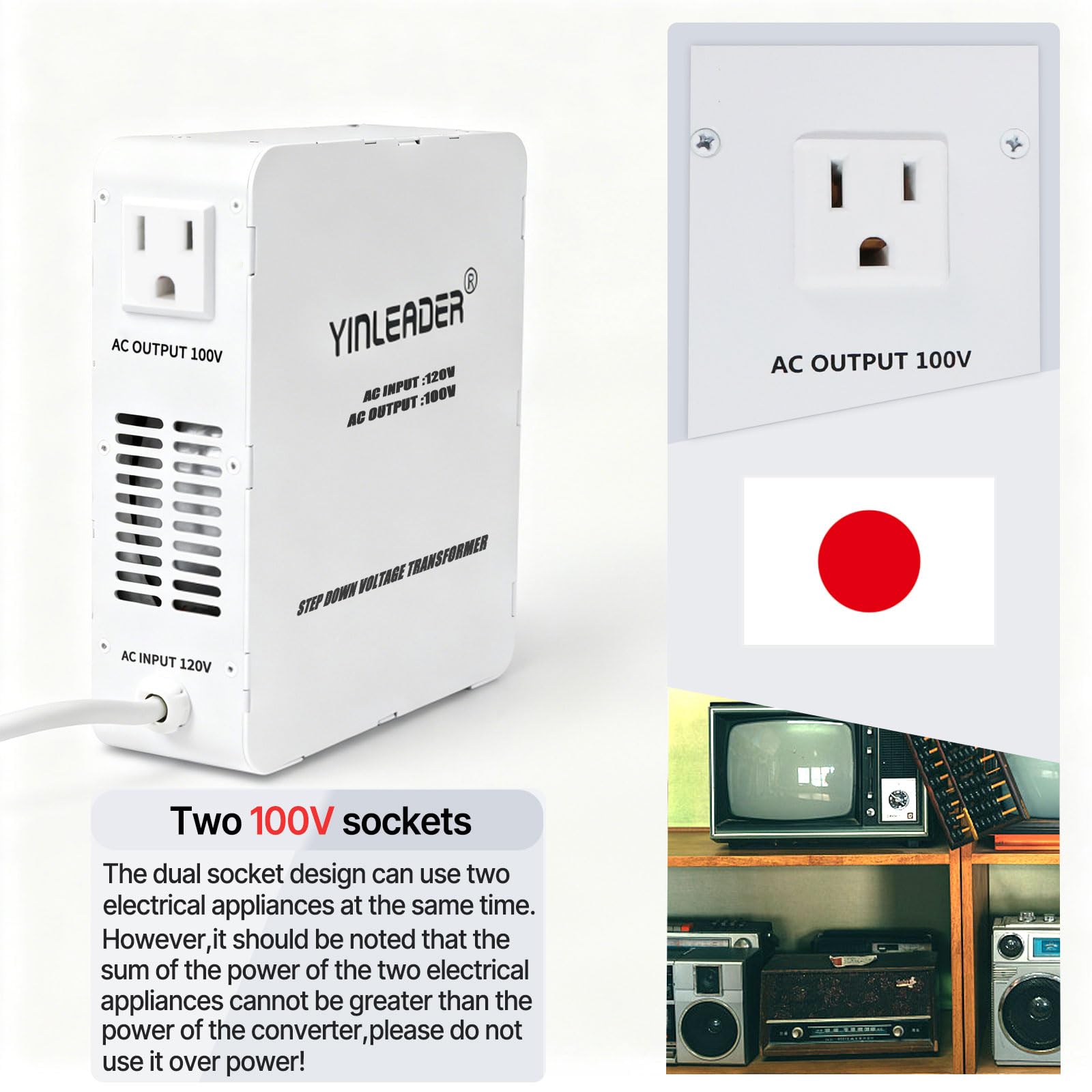 Amazon.com: 1500W US 120V to 100V JP Japan Voltage Converter Step
