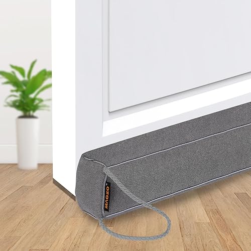 MAGZO Tope para puerta de 36 pulgadas de largo gris bloqueador de ruido de barrido de puerta con peso ahorra energía bloquea el polvo reduce el ruido
