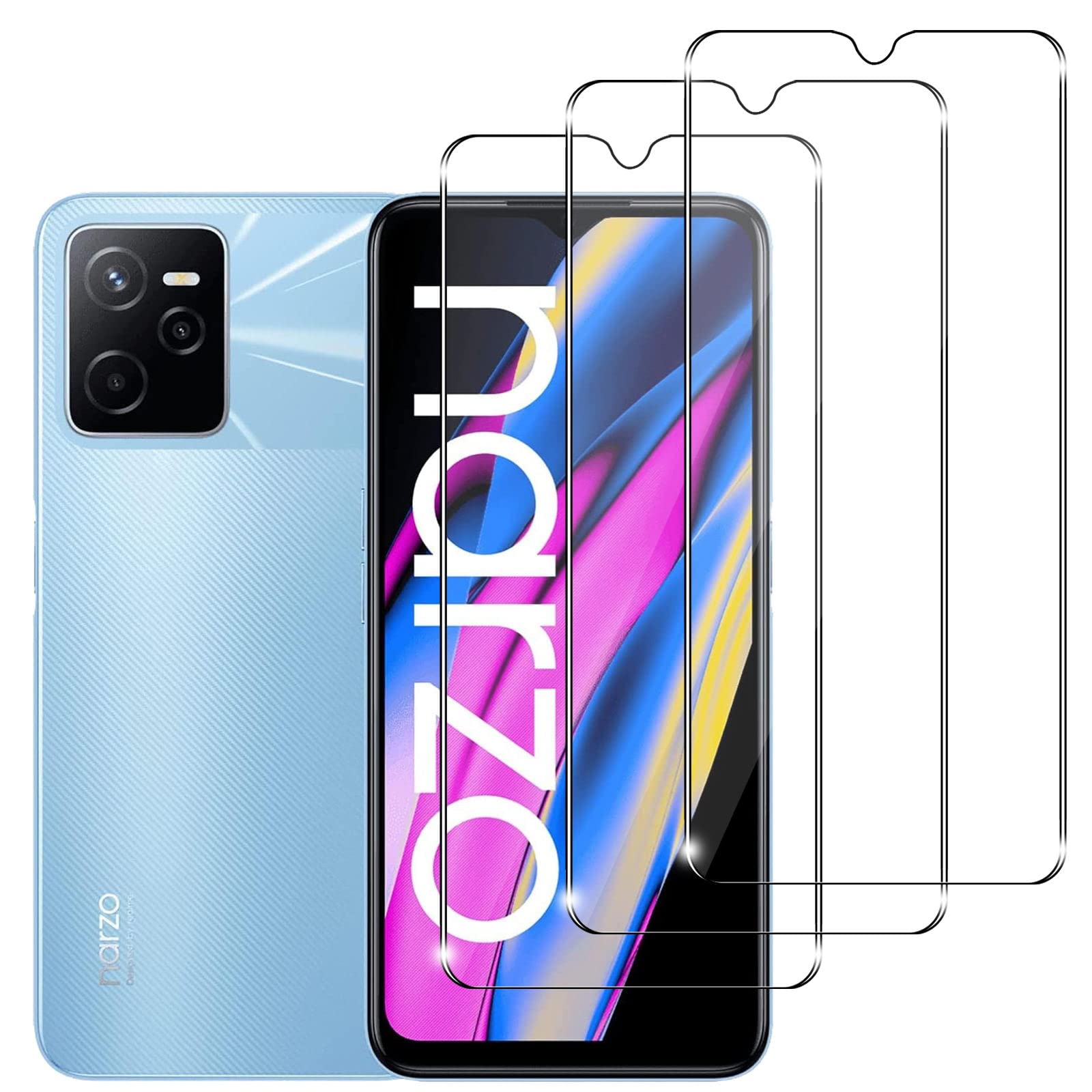 Vetro Temperato OcioDual Per Realme Narzo 50A Prime - Durezza 9H, Anti Graffi E Impronte - Foto 3