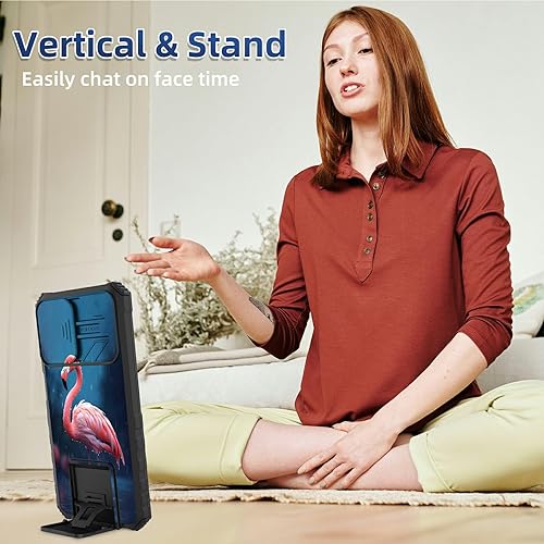 Miniatura 6 de Funda para teléfono Galaxy A13 5G para Samsung Galaxy A13 4G con cubierta deslizante para cámara y función atril, funda protectora híbrida de doble