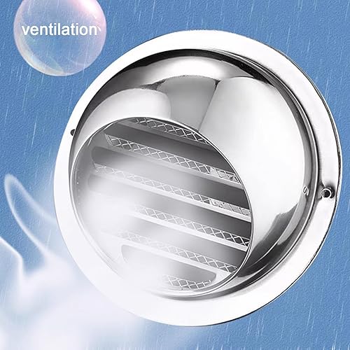 Miniatura 4 de KDDEON 304 Stainless Steel Exterior Wall Hood Chimney Cowl Cap,Range Hood Exhaust Pipe Air Outlet,Exhaust Vent Chimney Rain Cap,Round Vent Hole