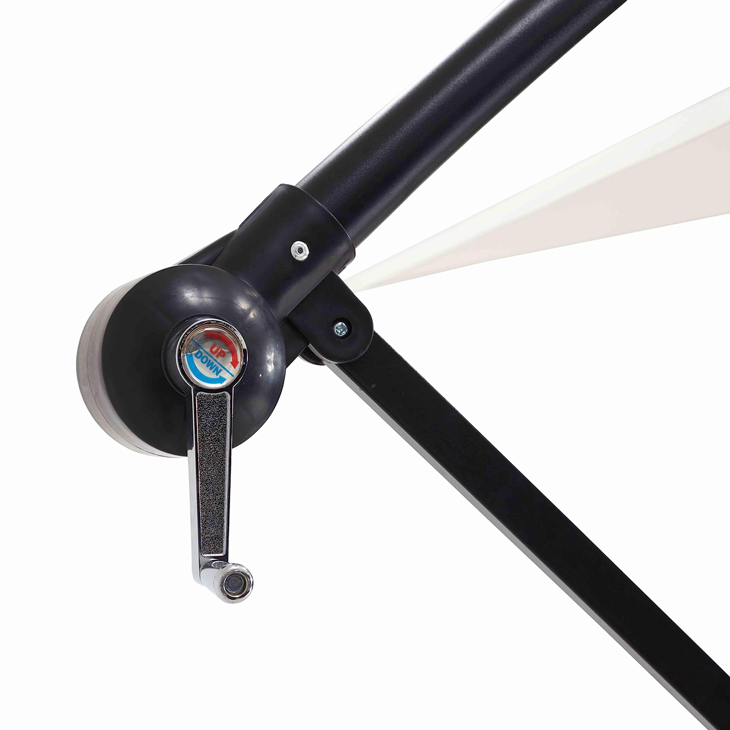 Oviala Parasol déporté 3x3m Acier écru