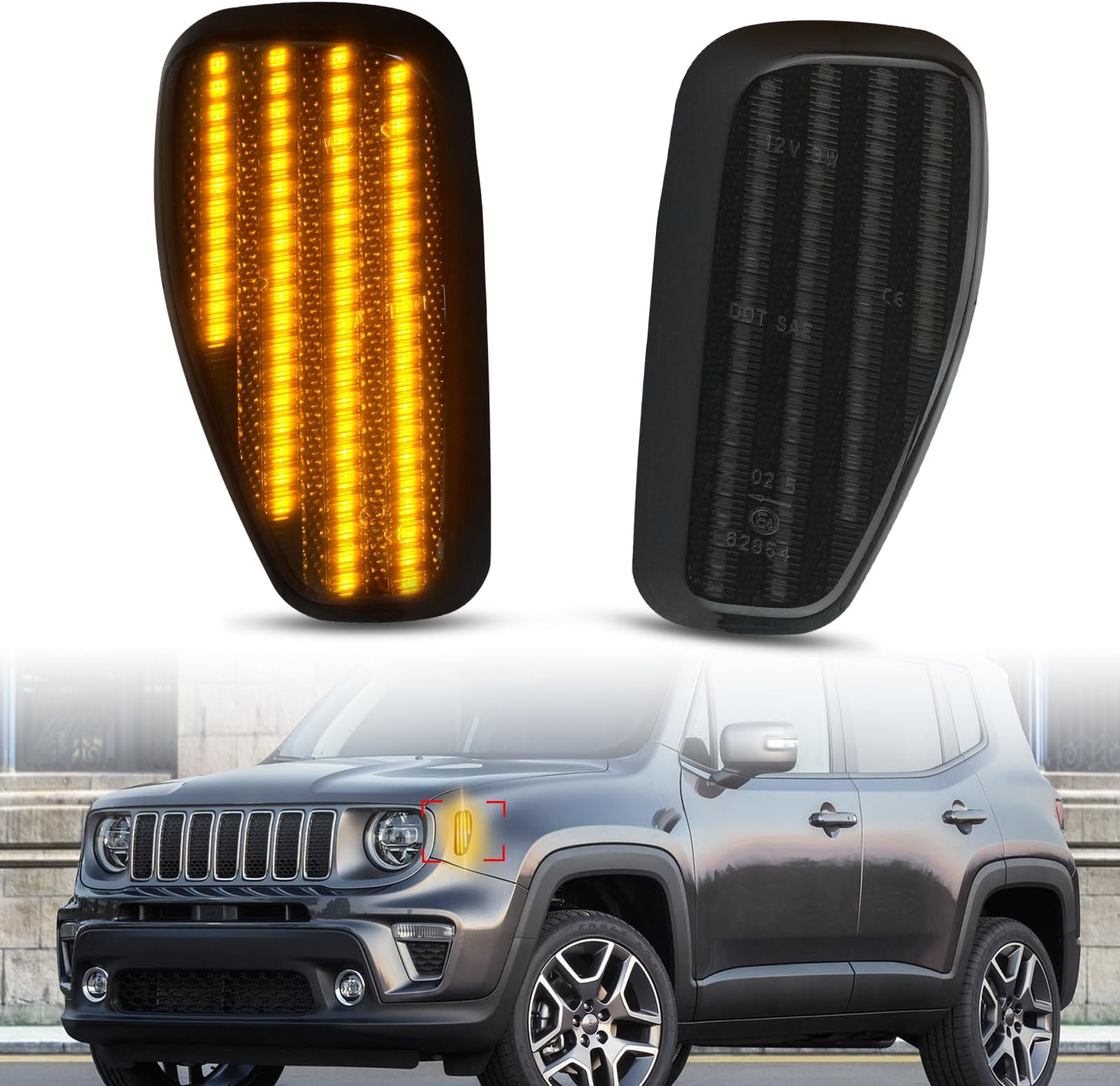 For Ford Fusion 2010-12 Smoked  Amber LED Front Bumper Side Marker Signal Lights - Foto 9