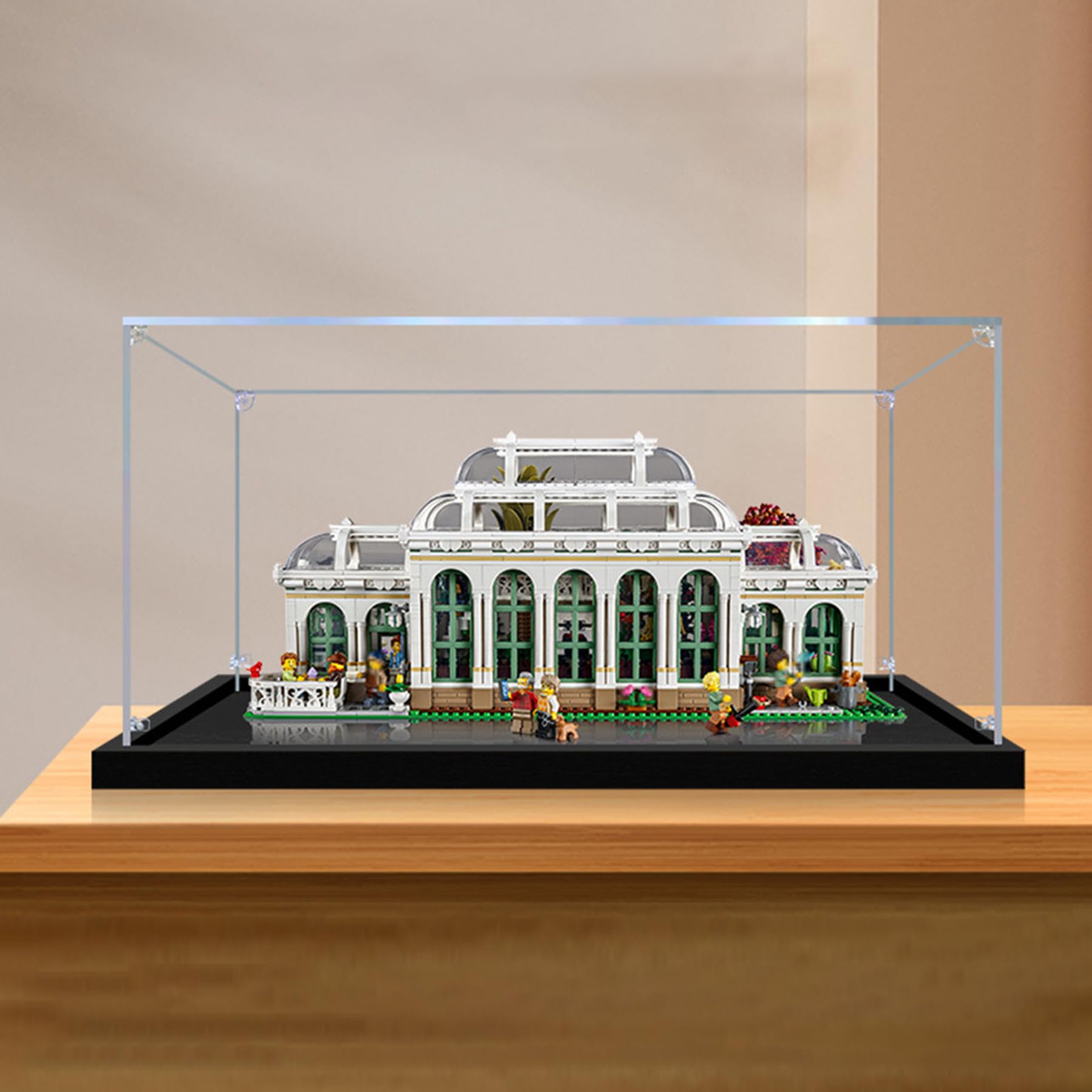 XNSHENGXAN Acrylic Display Case Compatible to Lego The Botanical Garden #21353(21.6 * 11.8 * 9.8in), Display Cases for Collectibles, Sturdy Protection for Your Collectible,Black Base