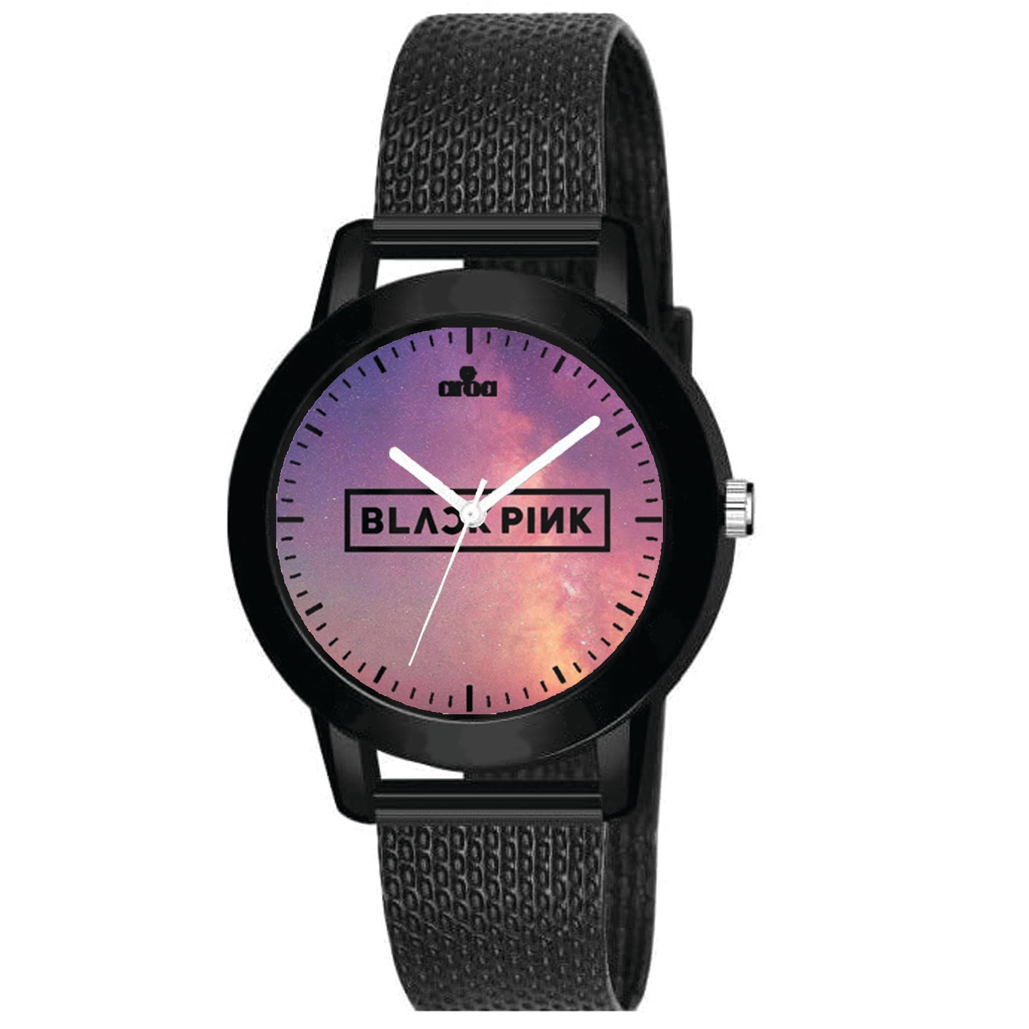 AROA Watch for Womens with Blackpink Logo Purple Galaxy Model :792 in Black Metal Type Rubber Analog Watch Purple Dial for Women Stylish Watch for Girls (B0C8DN5DD4) Amazon Price History, Amazon Price Tracker