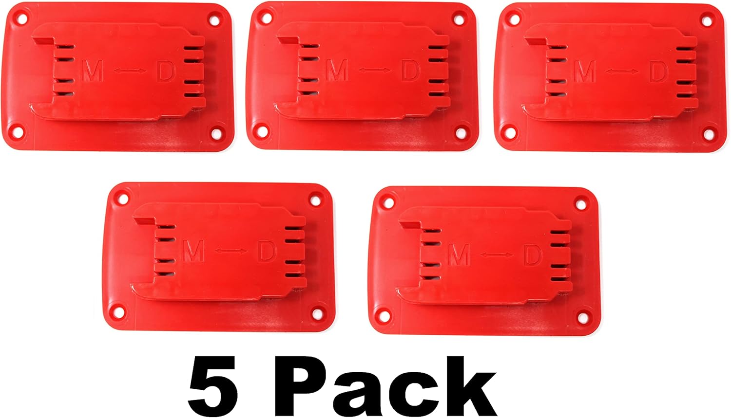 JSP Manufacturing Red Plastic Power Tool Holder Mount for Milwaukee M18 or Dewalt 20V 12V Power Drill (5)