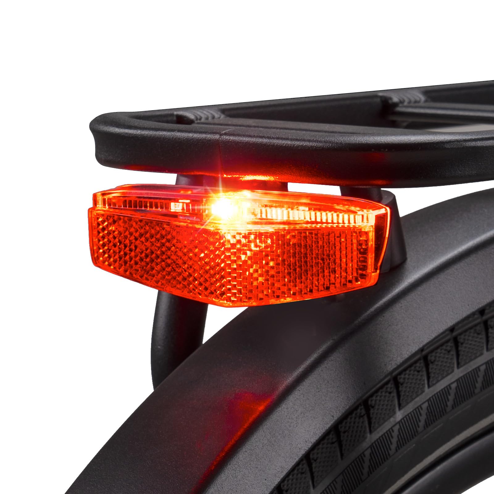 COCOLUMEN Fahrradrücklicht LED – StVZO K1813 Konform – LED Rücklicht Fahrrad mit 240° Breitstrahl – 1,1W Rücklicht für 50-80mm Gepäckträger – Wasserdichtes Fahrrad Rücklicht