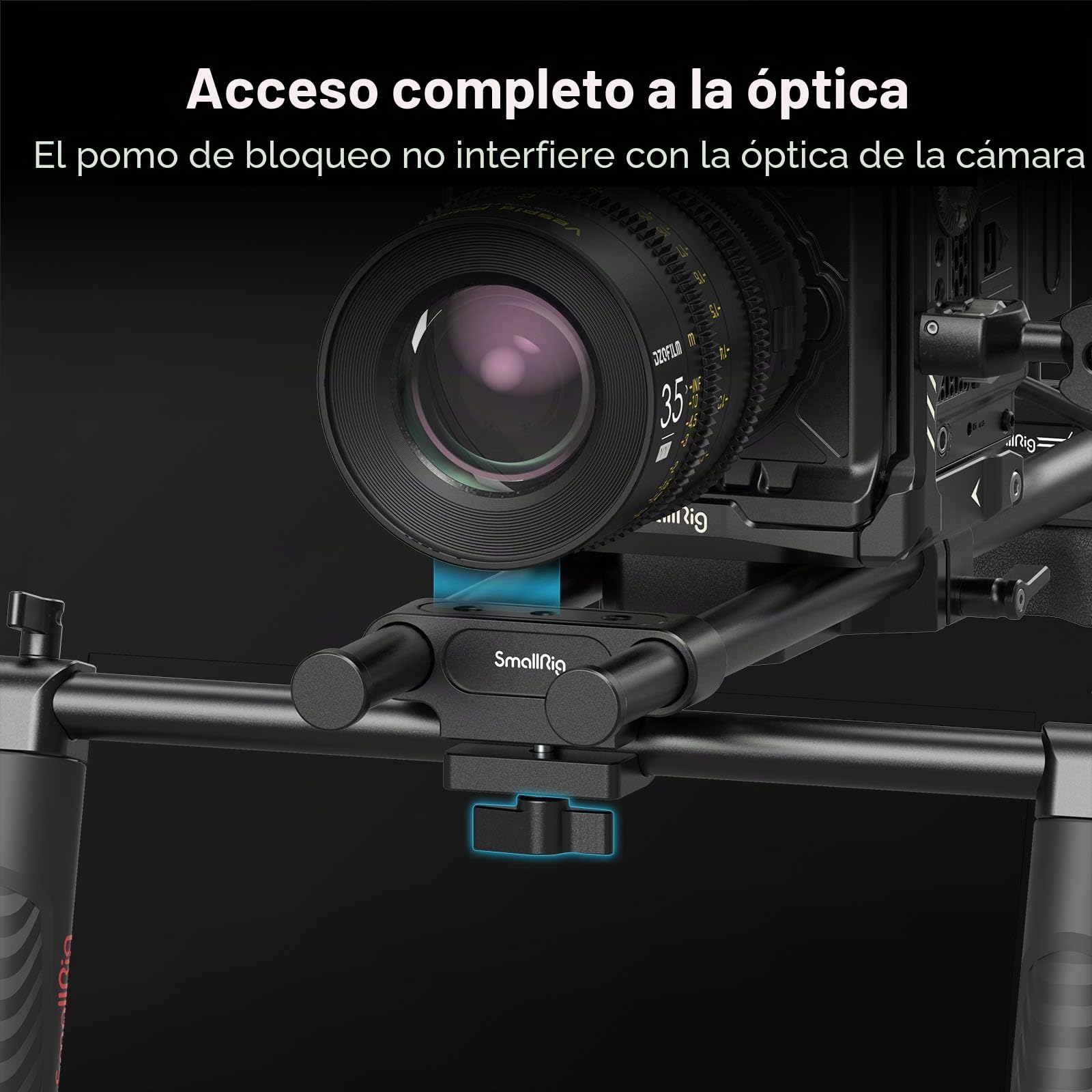 SMALLRIG Kit Universal de Soporte de Hombro para Cámara, 40 cm, Sistema de Varilla Extendida de 15 mm, Estabilizador para Videocámara DSLR y Hacer Películas