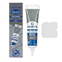 Vista 8 de Kit de reparación de lechada de azulejos CESTA – Tubo de exprimir, secado rápido, pintura de lechada impermeable para restaurar y renovar líneas