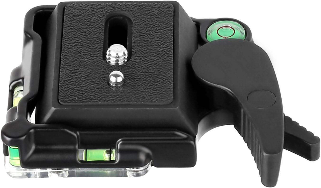 Quick Release Plate BB-20A Aluminum Quick Release Plate QR Plate Adapter 1/4" and 3/8" Screws for DSLR Camera Camcorder Tripod Monopod Ball Head