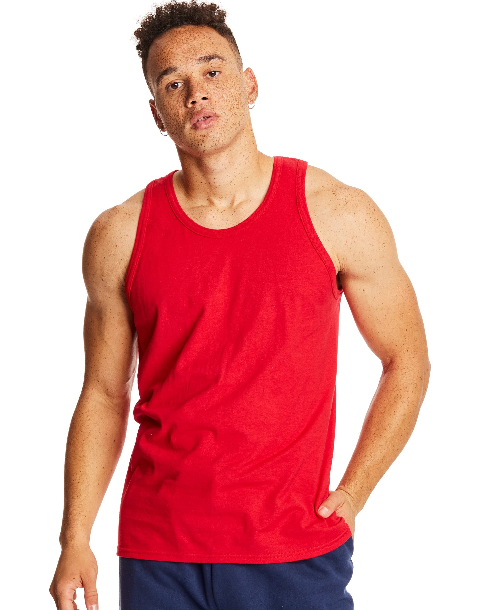 Hanes Women's X-Temp Performance Tank Top - 40+ UPF, Moisture Wicking, Tag-Free (Size 2XL, Deep Red)