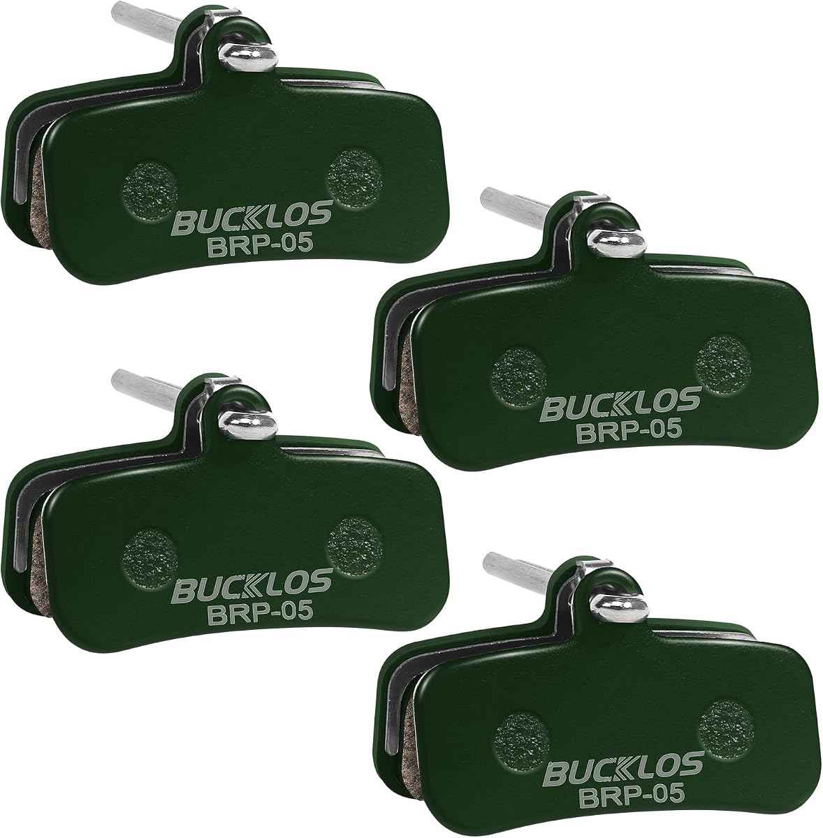 BUCKLOS Bike Disc Brake Pads 4 Piston Pads for Shimano D02S D03S Saint | BRP-05 bicycle disk brake pads, fit mountain road bike,ebike,scooter, Shimano Saint Deore Tektro TRP