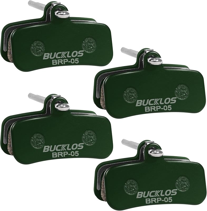 BUCKLOS Bike Disc Brake Pads 4 Piston Pads for Shimano D02S D03S Saint | BRP-05 bicycle disk brake pads, fit mountain road bike,ebike,scooter, Shimano Saint Deore Tektro TRP