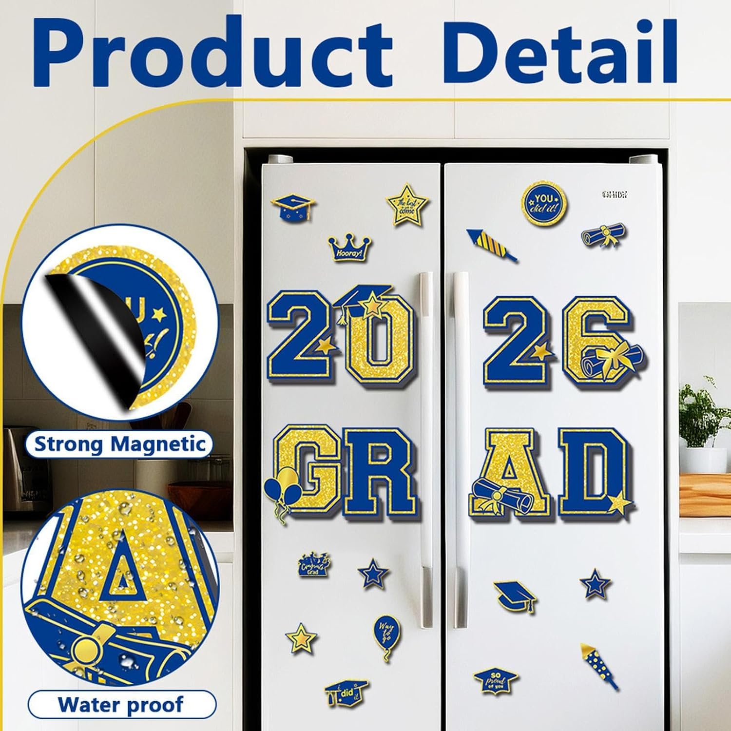 2026 Graduation Car Magnets - Magnetic Decoration,Car Magnet,for Refrigerator Garage Door Parade Cruise Graduation Party