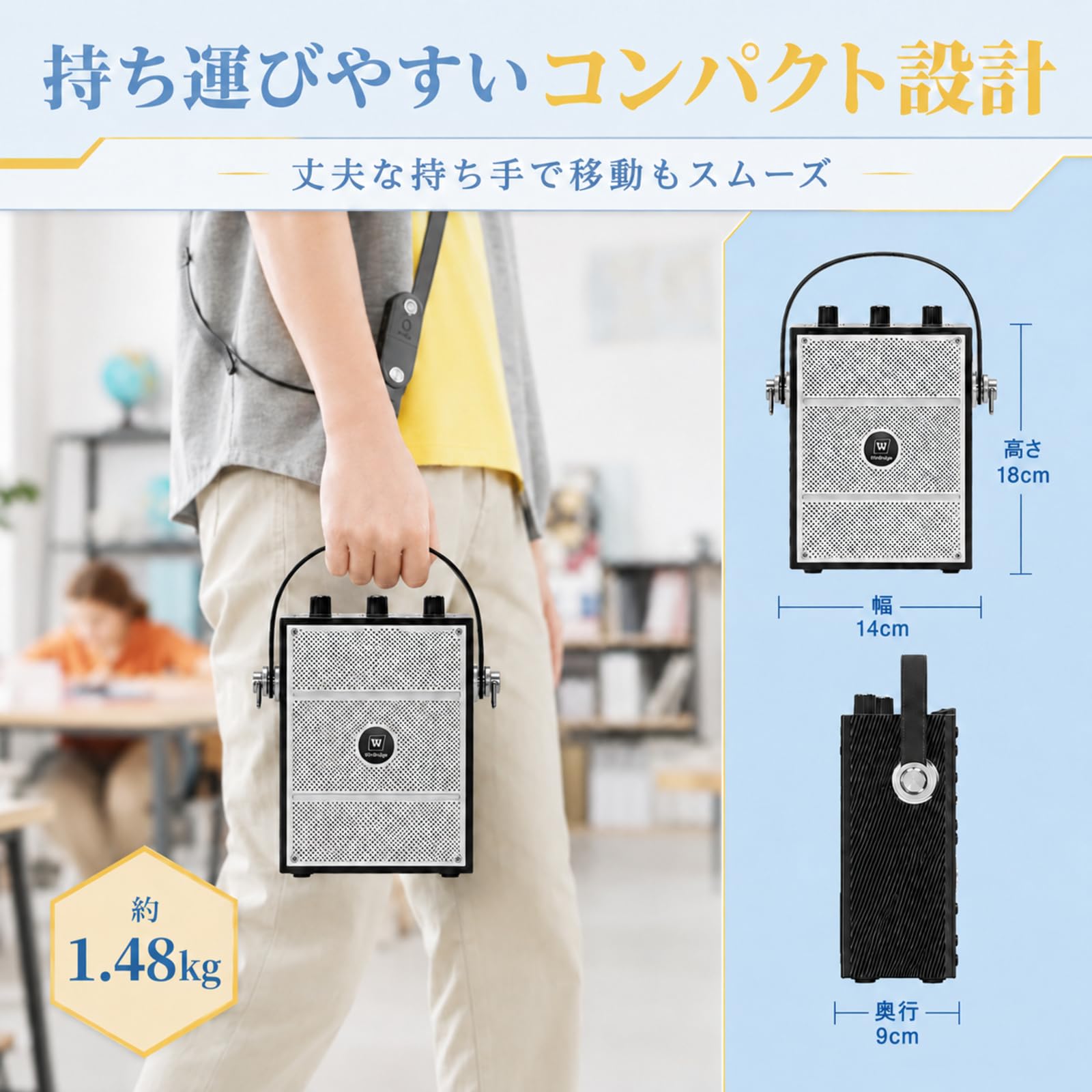 Amazon.co.jp: wwinbridge 拡声器 ヘッドセットマイク大音量 ハンズ