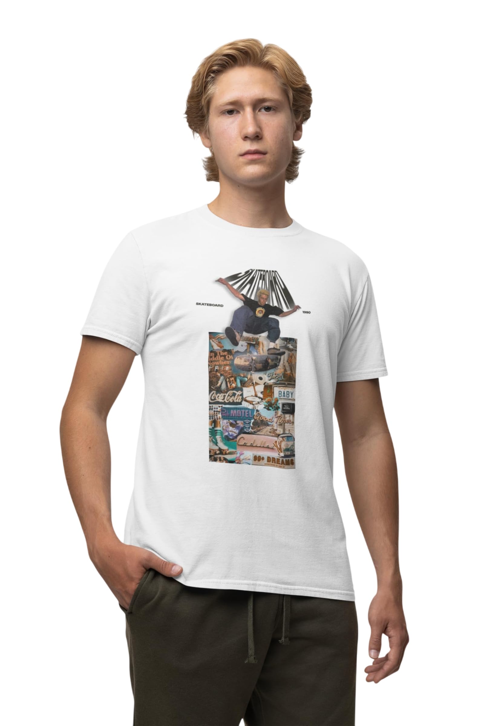 90s Skate Era: Rollin' Through Memories Graphic Printed T-Shirt-picture-36