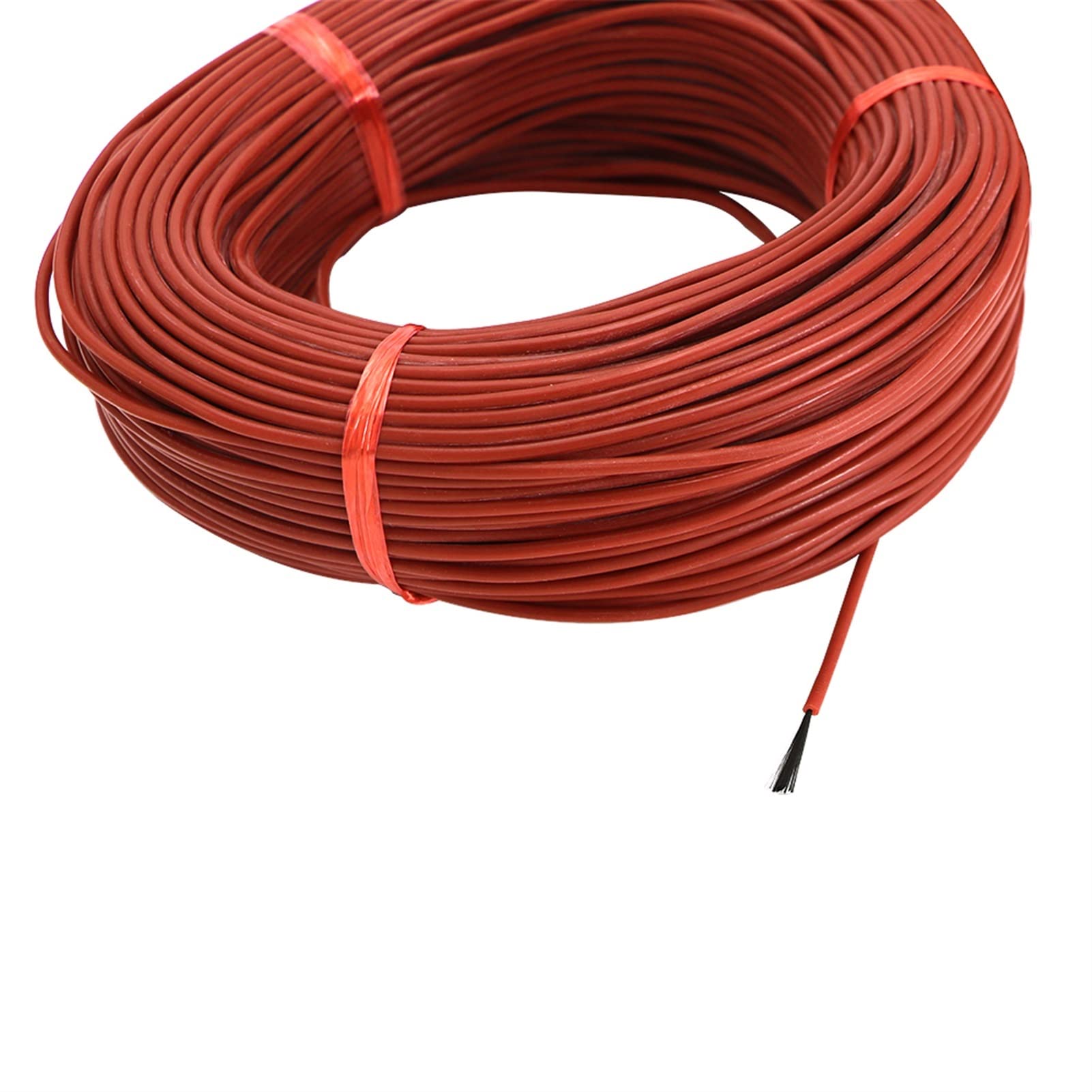 Alambre eléctrico de alta temperatura Calor, Cable de calefacción por suelo radiante fibra carbono silicona 12K 33 ohmios 3 mm 10-100 metros(30 Meter)