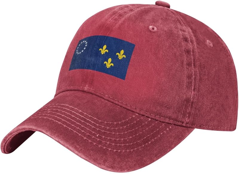 Bandera de Louisville, Kentucky (1934-2003) Gorra de béisbol para hombres y mujeres ajustable vintage lavado algodón estilo vaquero Golf Dad Hat