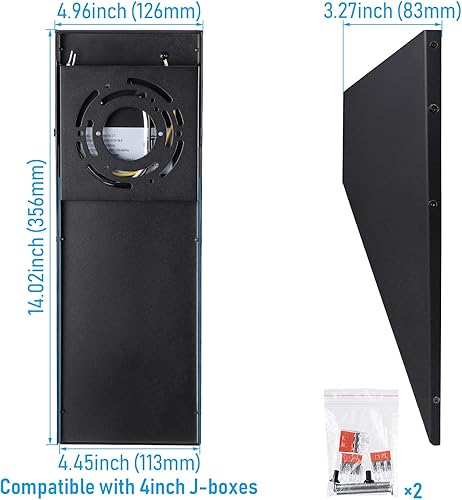 Miniatura 6 de LEONLITE 5CCT - Lámpara de pared LED regulable moderna para exteriores, 100-277V, CRI 90+ ETL listado IP65 cielo oscuro, aplique de pared, 14