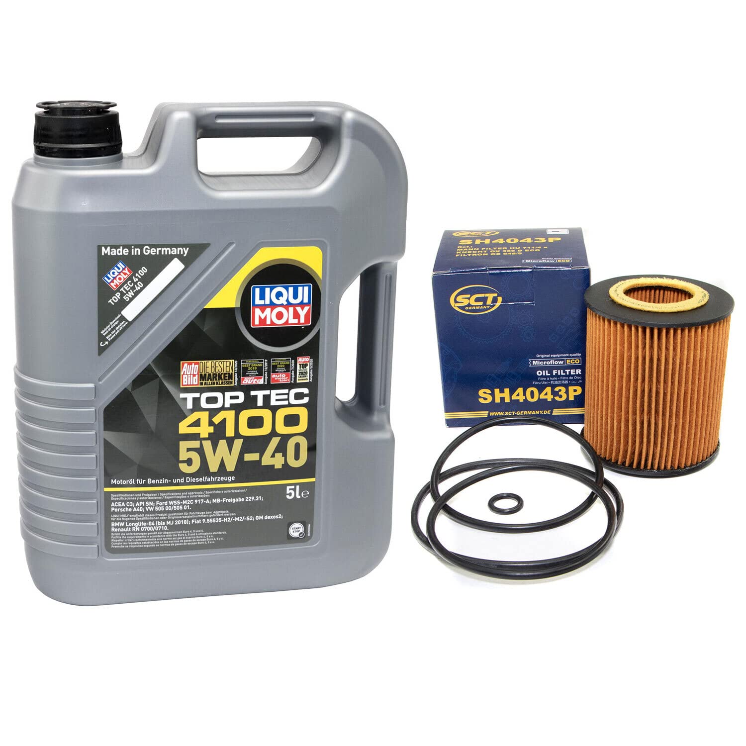 Motoröl Set Top Tec 4100 5W-40 5 Liter + Ölfilter SH4043P