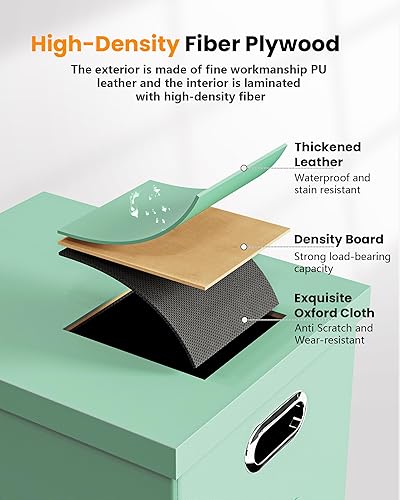 Vista 110 de Organizador de archivos en paquete de 2, caja archivadora portátil con tapa, compatible con carpetas tamaño carta/legal, organizador de documentos