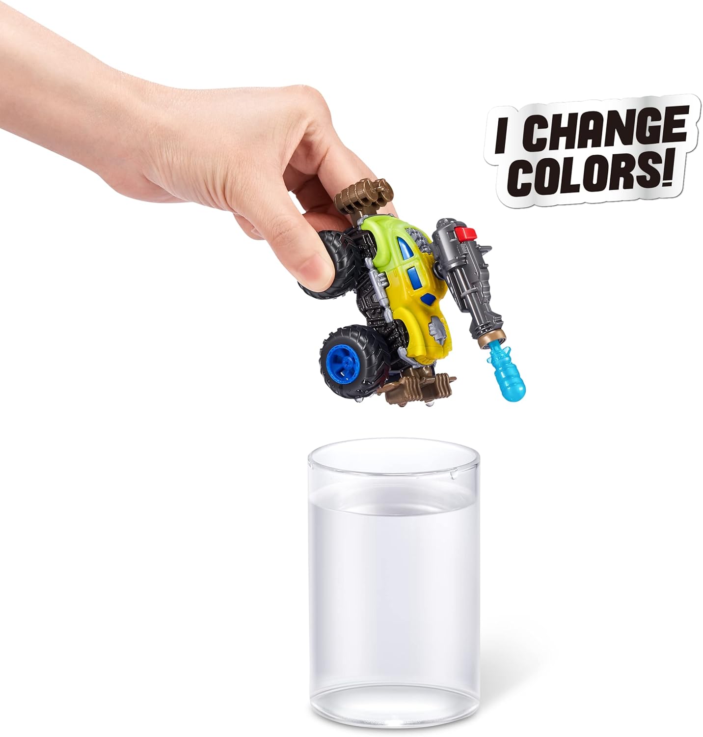 5 Surprise Monster Trucks Series 3 Color Change (2 Pack) by ZURU Collectible Racing Battle Surprise Fireable Weapons Action Toys for Boys
