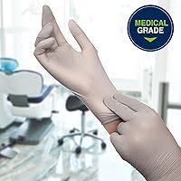 Vista 4 de HALYARD Sterling SG - Guantes de examen sin polvo de nitrilo desechables, 3.7 mil, 9.5 pulgadas, gris, mediano, 41659 (caja de 250)