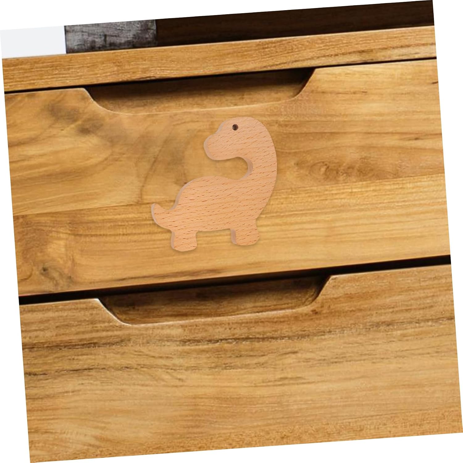 STOBAZA 6set Solid Wood Dinosaur Dresser Knobs Boys and Girls Cabinet Pulls Animal Cabinet Handles Screws Adhesive Pads