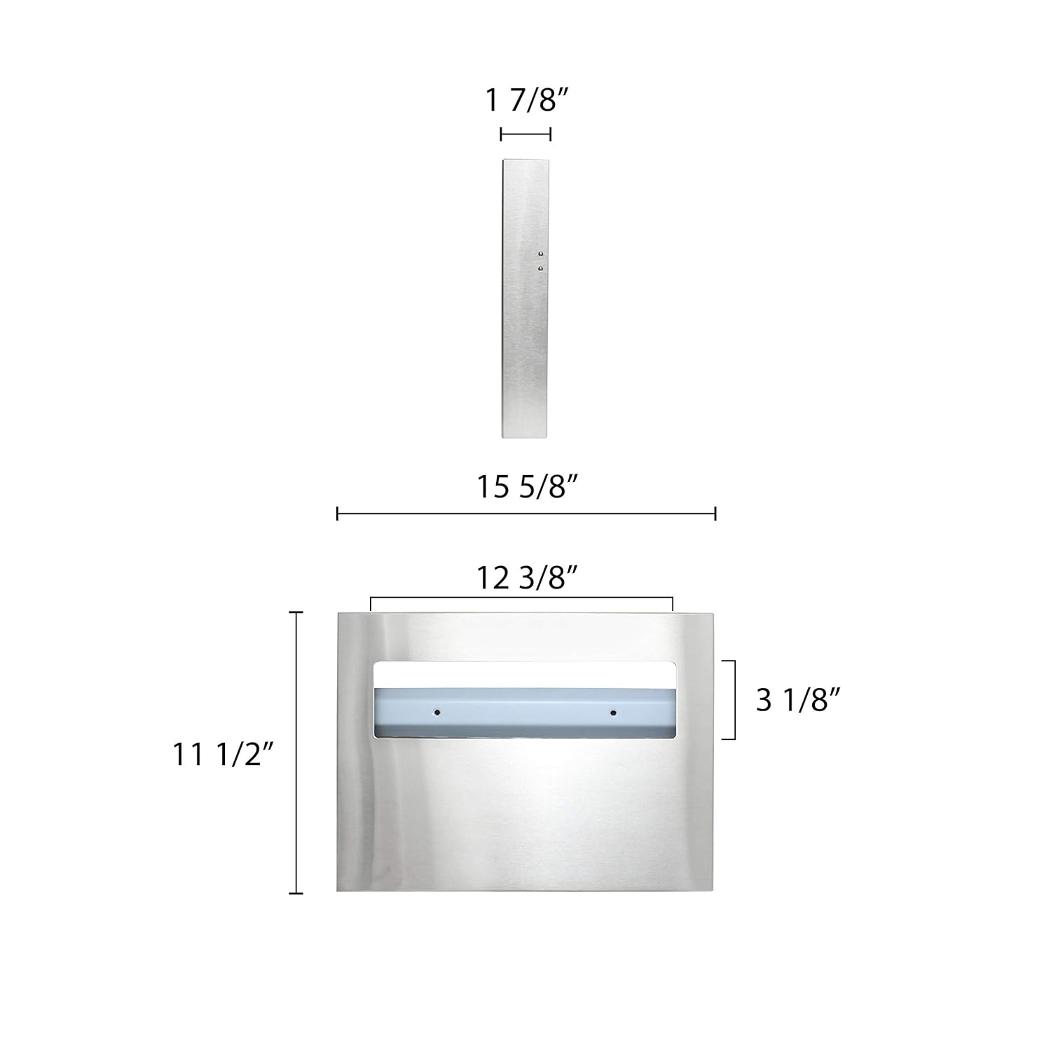 Thunder Group SLTSCD500 Toilet Seat Cover Dispenser, 500 Sheet Capacity, 18/8 Stainless Steel