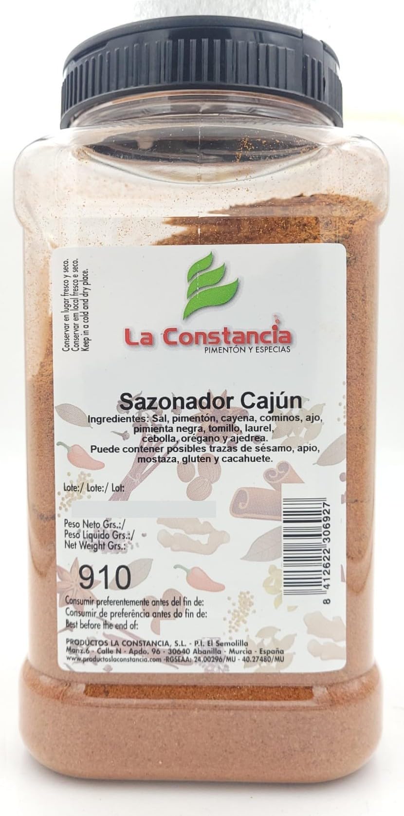 Mezcla de especias Cajún - 910 Gr