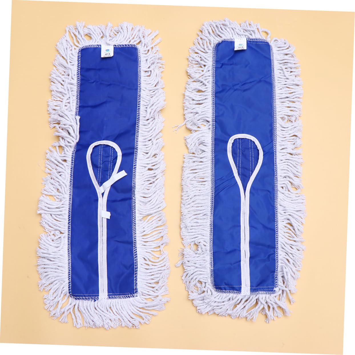 Panno Ricambio per Mop Blu 2 Pezzi in Filo di Cotone per Pulizia | Assorbimento Acqua, Raccoglie Residui Grandi, per Parete e Angoli, Accessori per Scopa Mop