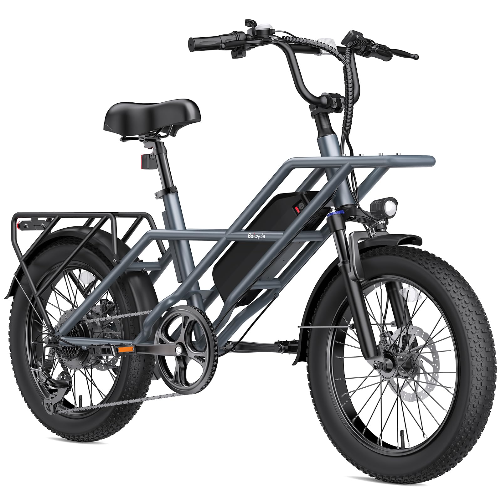 20" Fat Tire Electric Bike for Adults 750W/1200W Peak Motor E Bike 28 MPH 70 Miles Long Range Ebikes with 48V Removable Battery 7 Speed Mountain Ebike Commuter Electric Bicycle