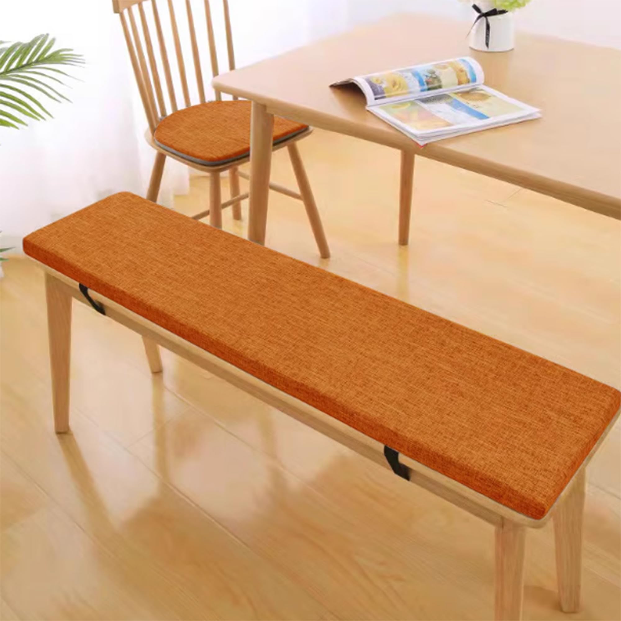 Coussin de banc de jardin avec attaches et mousse haute densité de 5cm