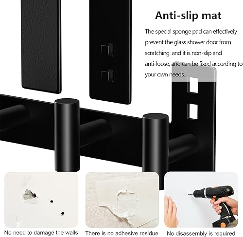 Miniatura 6 de WUIVIUT Ganchos para colgar sobre la puerta, gancho de baño resistente para ropa, abrigo (5 ganchos, se adapta a 1-34 pulgadas de grosor)