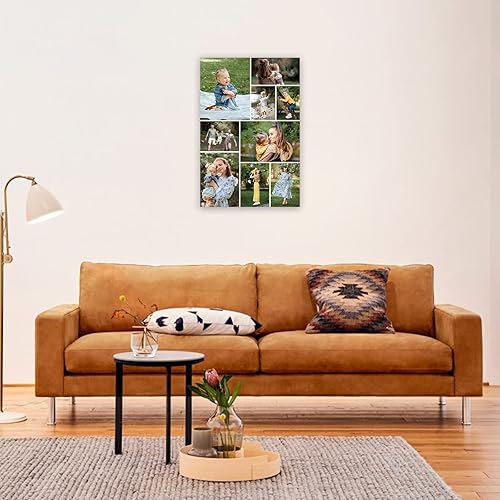 Miniatura 2 de CCWACPP Impresión personalizada de fotos a lienzo, impresiones fotográficas en lienzo, collage personalizado para personalizar múltiples imágenes